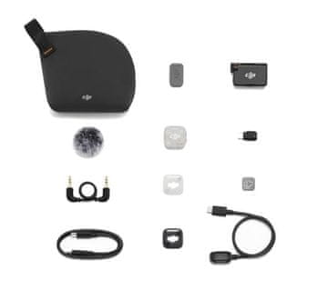DJI Brezžični mikrofonski sistem Mic Mini 2S (1 oddajnik + 1 sprejemnik) črne barve