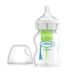 Brown Options+ Steklenička za hranjenje dojenčka s širokim vratom in proti kolikam 150 ml, Dr. Brown's