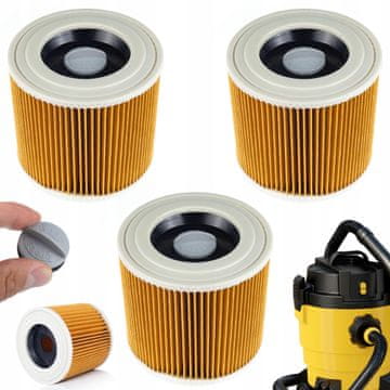 3x Pralni filter za sesalnik Kärcher MV2 MV3 WD2 WD3