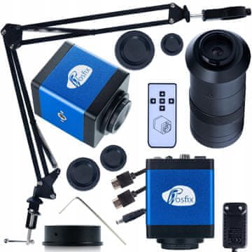Rosfix Digitalni mikroskop Draco Blue Pro KMDBP-HDMI-VGA z nastavljivim ogrodjem in objektivom ODM-100X