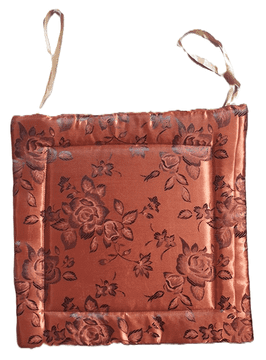 GH kvadratna satenasta blazina, vezana, 37 x 37 x 1 cm