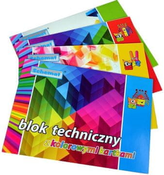 SCHEMAT Tehnični blok A4 z barvnimi listi, 20 kosov | 121165
