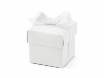 škatla 5,2x5,2x5,2 cm bela z pentljo 10 kosov | PUDP6