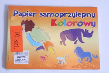 10 kosov barvnega samolepilnega papirja A5