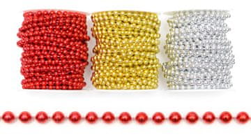 Aliga Verižica za božično drevo 6 kosov perlic 5 mm x 10 m | KOR-5384