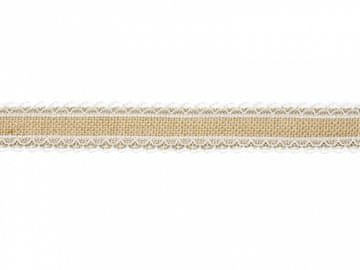 Jutasti trak s čipko 4 cm x 5 m | TJ3-4