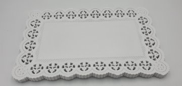 Dekorativni prtički 24 x 15 cm pravokotni 100 kosov beli 22-31