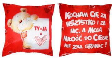 dvostranska blazina TI + JAZ, ljubim te... - S42