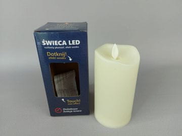 4-delna LED sveča s premičnim plamenom, ecru, 150 x 75 mm