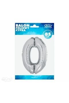 GoDan Balon številka "0" 92 cm srebrn FG-C85S0