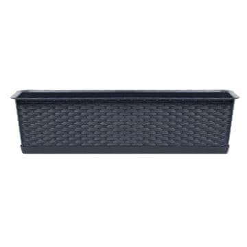 balkonska škatla s podstavkom RATOLLA 50x17,3 cmxv15cm ANTRACIT