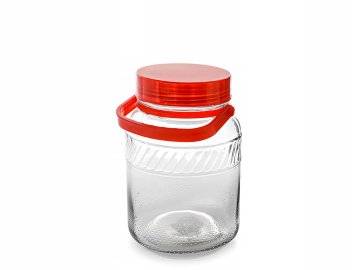 steklen kozarec z ročajem, kozarec za vlaganje, 1l