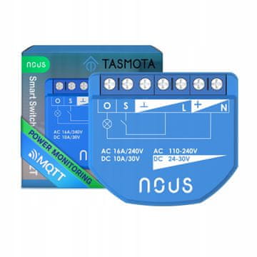 Nous B2T TASMOTA ESP32 MATTER PAMETNO STIKALO 1-KANALNO Z MERJENJEM ENERGIJE