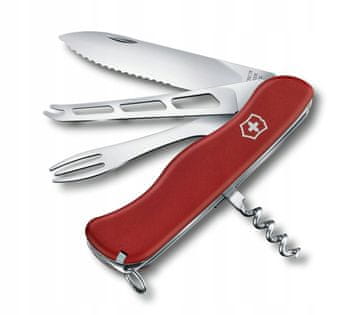 Victorinox Cheese Master 0.8313.W 111 mm žepni nož, rezilo za sir, vilice