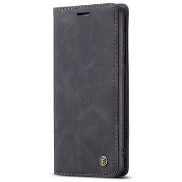 CaseMe Ovitek za Samsung Galaxy A33 5G, usnjena denarnica, črna
