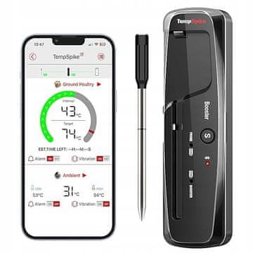 ThermoPro ELEKTRONSKI KUHINJSKI TERMOMETER ZA ŽAR NA MESU, UPORABA BT