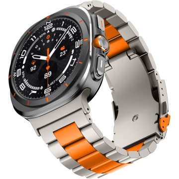 GS Zapestnica za Samsung Galaxy Watch Ultra 2 / 1, titanova / oranžna