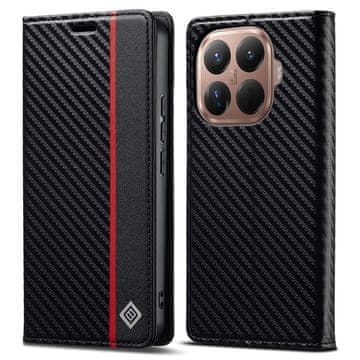 LC.IMEEKE Ovitek s preklopom za Xiaomi 17T Pro, denarnica Carbon, črna