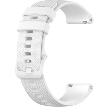GS Univerzalni silikonski pašček 22 mm, mrežasta tekstura, bel