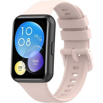 GS Silikonski pašček za Huawei Watch Fit 2, roza