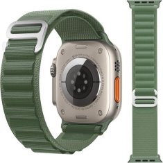 GS Komplet 2 v 1 iz najlonskega paščka in etuija za Apple Watch 4/5/6/SE 40 mm, zelen