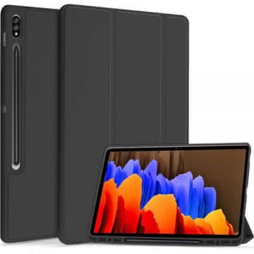 GS Ovitek za Samsung Galaxy Tab S7 FE 5G 12.4 T730 / T736B, Smartcase z držalom za pisalo, črn