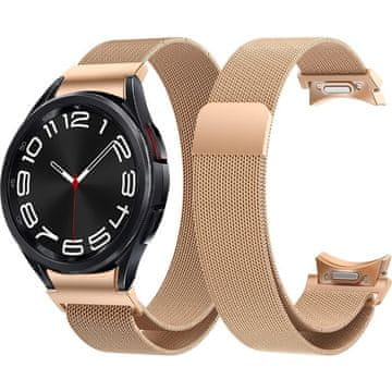 GS Zapestnica za Samsung Galaxy Watch 4/5/6/7/FE 40/42/43/44/45/46/47mm, roza zlata