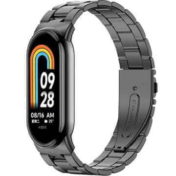 GS Jeklena zapestnica za Xiaomi Smart Band 10 / 9 / 8, črna