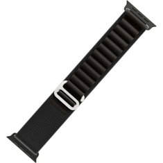 GS Komplet 2 v 1 iz najlonskega paščka in etuija za Apple Watch 4/5/6/SE 44 mm, črne barve
