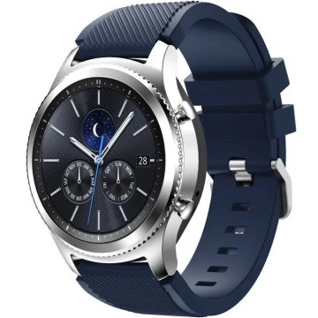 GS Univerzalni silikonski pašček 22 mm, temno moder