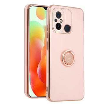 GS Ovitek za Xiaomi Redmi 12C, Electro Ring, roza zlata