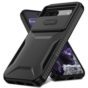 GS Ovitek za Google Pixel 8a, drsni pokrovček objektiva, črn