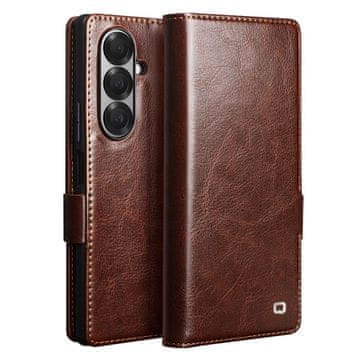 usnjena denarnica s stojalom za Samsung Galaxy Z Fold7 - rjava