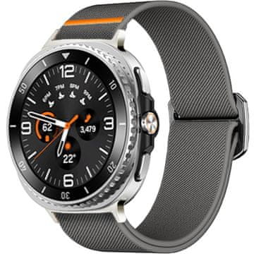 GS Najlonski pašček za Samsung Galaxy Watch 9 / 8 / 8 Classic, siv