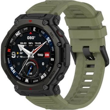 GS Silikonski pašček za Amazfit T-Rex 3 Pro, zelen