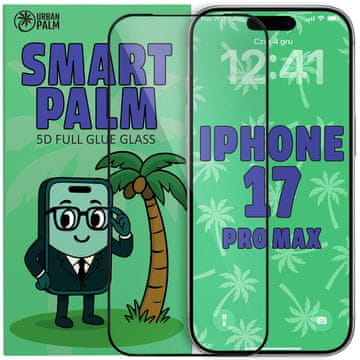 5D Smart Palm polno lepilo kaljenega stekla za iPhone 17 Pro Max