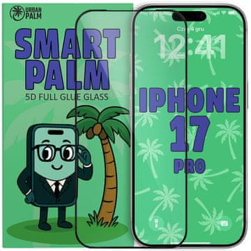 5D Smart Palm polno lepilo kaljenega stekla za iPhone 17 Pro