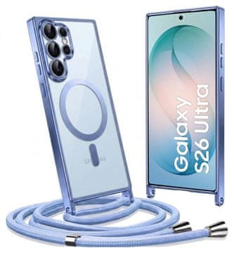 Overboard Ovitek za Samsung Galaxy S26 Ultra, Electro MagSafe, moder + vrvica za vstavljanje
