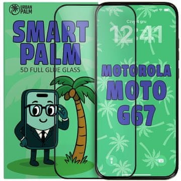 5D Full Glue Smart Palm kaljeno steklo za Motorola Moto G67