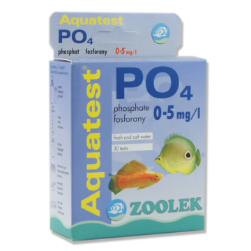 ZOOLEK TEST FOSFATOV PO4 V AKVARIJSKI VODI MERJENJE AKVARIJSKEGA 30 KOSOV KONTROLNI