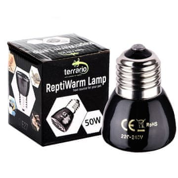Terrario MINI KERAMIČNI TOPLOTNI ODDAJALEC ZA TERARIJE ZA PLAZILCE 50W GRELEC 230V