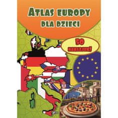 Fenix ATLAS EVROPE ZA OTROKE ZEMLJEVID ZANIMIVOSTI IZOBRAŽEVALNA KNJIGA + 50 NALEPK