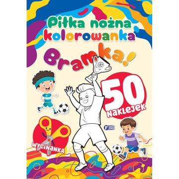 Fenix POBARVANKA ZA OTROKE, NOGOMETAŠI, ŠPORT + 50 NALEPK