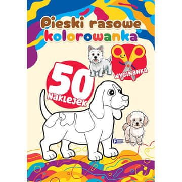 Fenix POBARVANKA POPOLNI PSI POBARVANKA ZA OTROKE PSI ŽIVALI +50 NALEPK