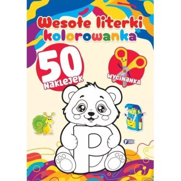 Fenix POBARVANKA VESELE ČRKE SLIKARNA UČENJE PISANJA ABECEDE + 50 NALEPK