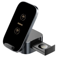 DUDAO A11Pro+ 15W 3-v-1 induktivni polnilnik za telefon/pametno uro/slušalke - črn