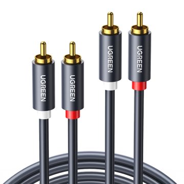 Ugreen 2RCA (Cinch) na 2RCA (Cinch) kabel 1,5 m (črn)