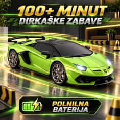 JOJOY® Daljinsko voden RC avto Lamborghini Aventador SVJ, uradno licenciran, polnilna baterija, LED žarometi, ABS plastika | VENOX