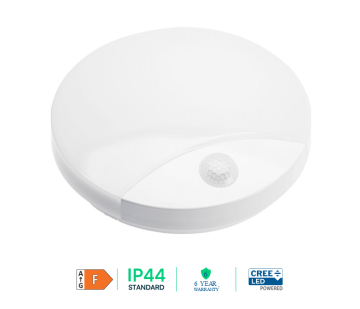 V-TAC LED stenska svetilka 15W 3CCT 1450lm IP44 s PIR senzorjem