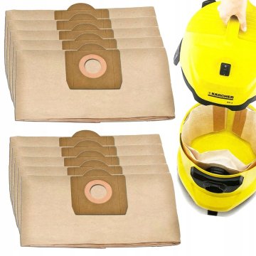 10x papirnate vrečke za sesalnik KARCHER WD3, WD3.200 MV 3 SE 4001 SE 4002